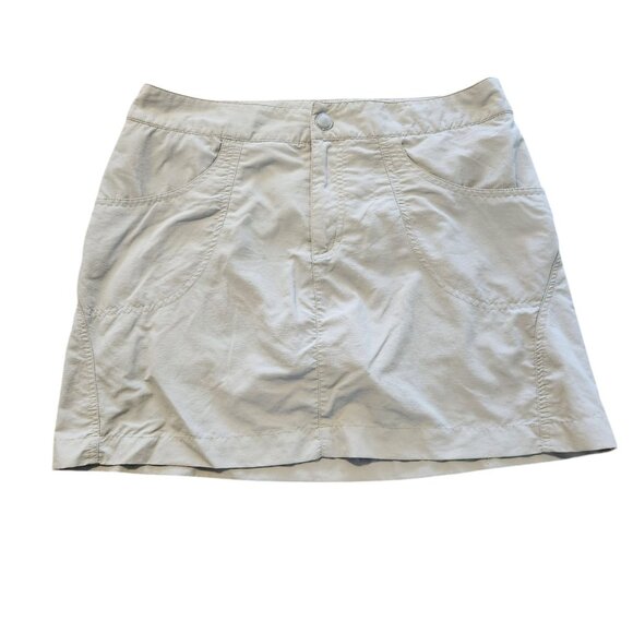 Reel Legends Skort Khaki‎ Beige Fishing Outdoor Stretch Pockets Womens Sz 8 EUC - Picture 1 of 9